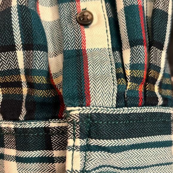 G.H. BASS & CO.  Button Down Shirt Men's Size XXL 100% Cotton Plaid Green - Picture 15 of 15